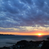 館山　崖観音からの夕日