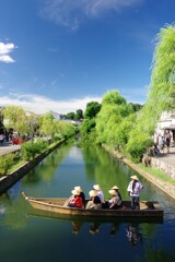 美観地区　倉敷川の風景