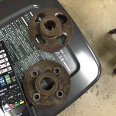 もちライス集塵室散水ポンプ モーター接続部