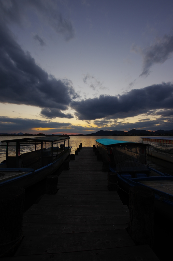 船着き場からの夕焼け2