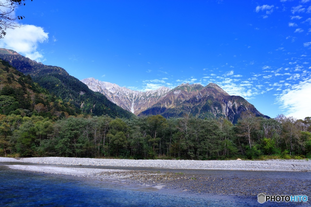 上高地（梓川から望む）