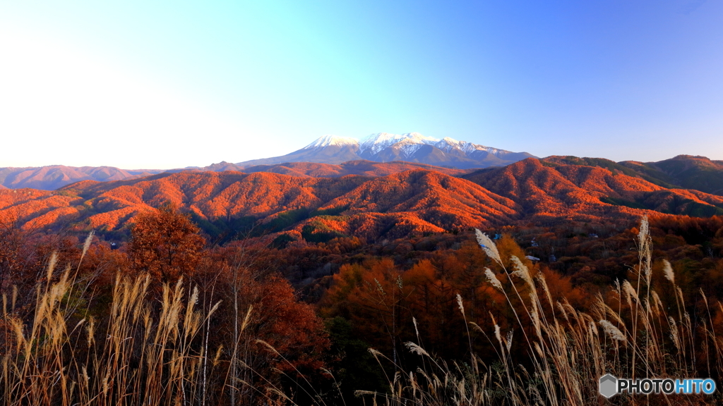 飛騨御岳夕景