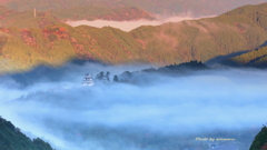 雲海の郡上八幡城