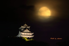 岐阜城と月