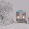 樽見鉄道　大雪警報の日