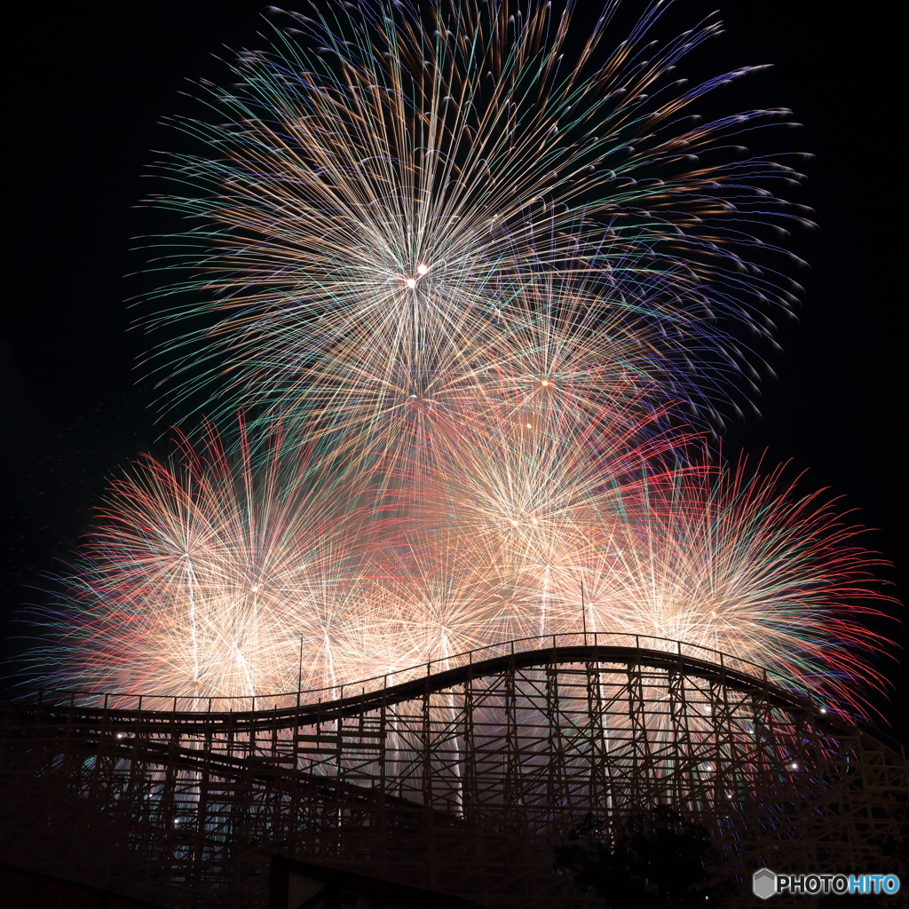 長島温泉 花火大競演 By あおいまる Id 写真共有サイト Photohito