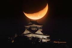 岐阜城と三日月