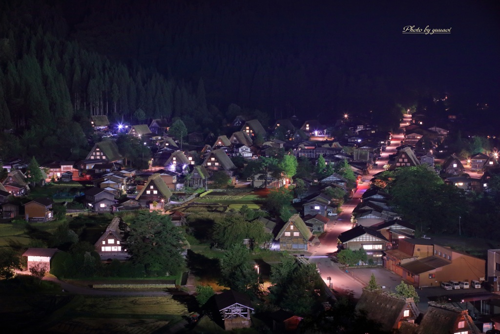 白川郷 夜景 By あおいまる Id 写真共有サイト Photohito