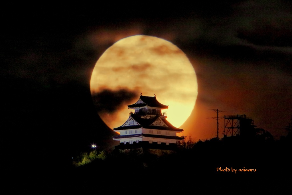 今宵の月は．．．