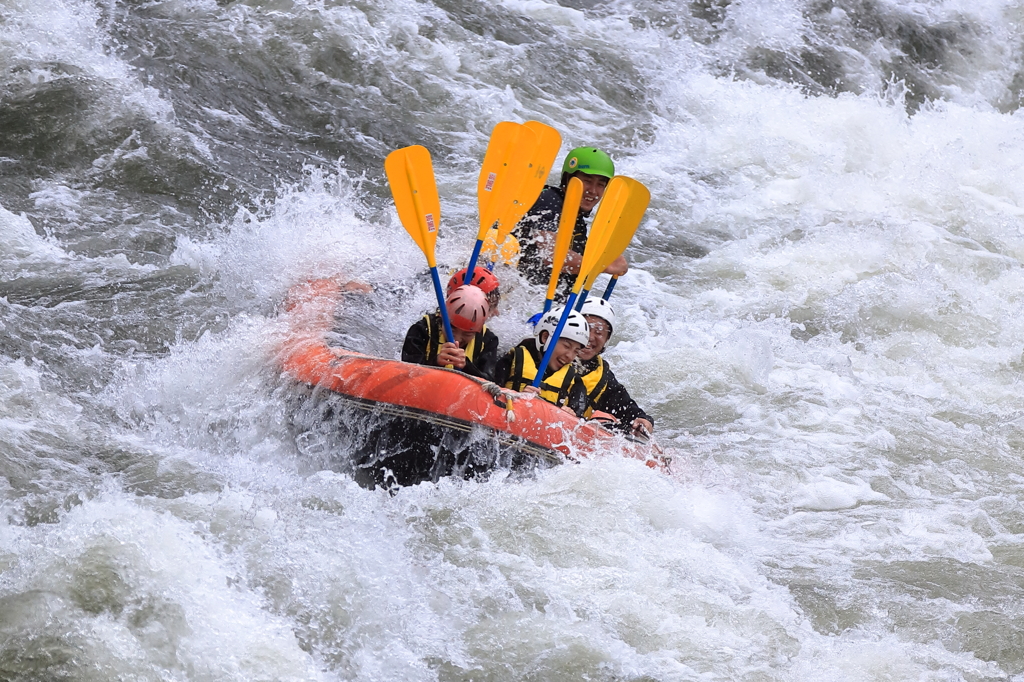 激流の中