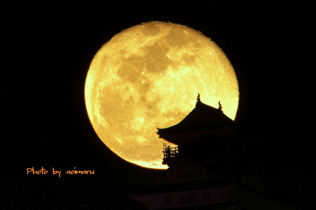 岐阜城と月