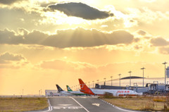 Dusk Airport