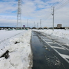 珍し雪の早解け