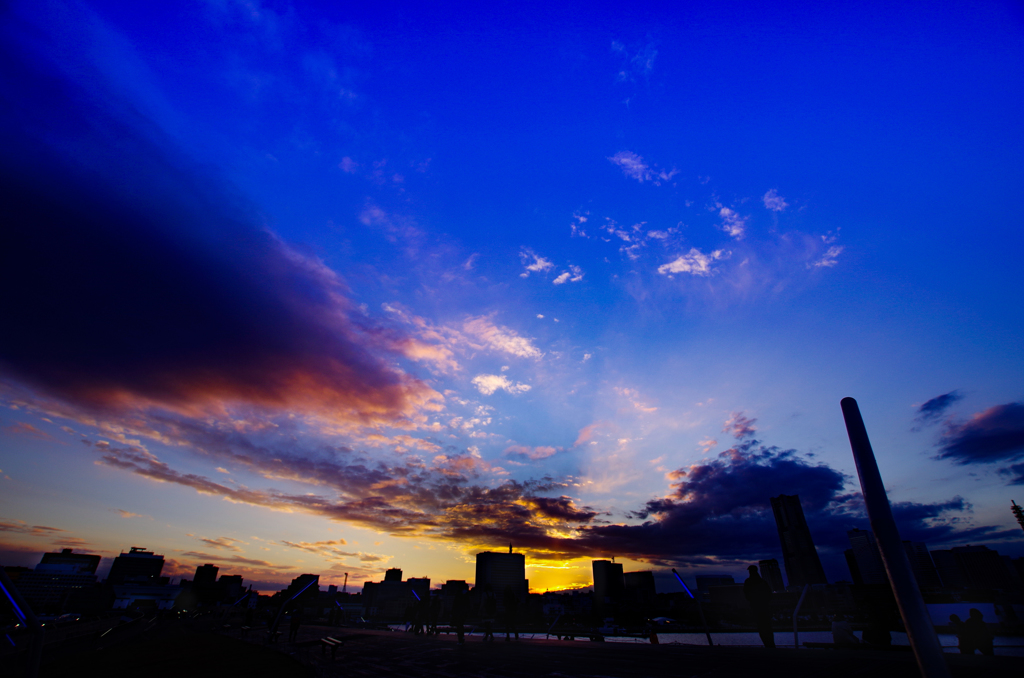 夕景　鯨の背中