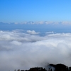 雲海に北アルプスを望む