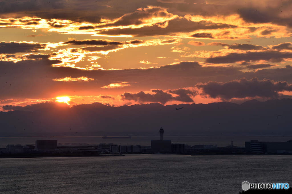 sunset in centrair