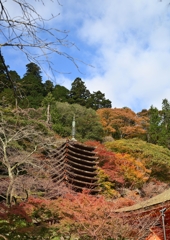 秋空にそびえる塔