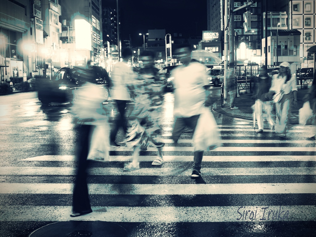 21時の横断歩道