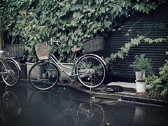 雨と自転車
