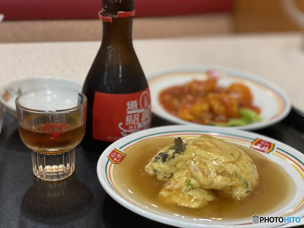 王将で一人酒