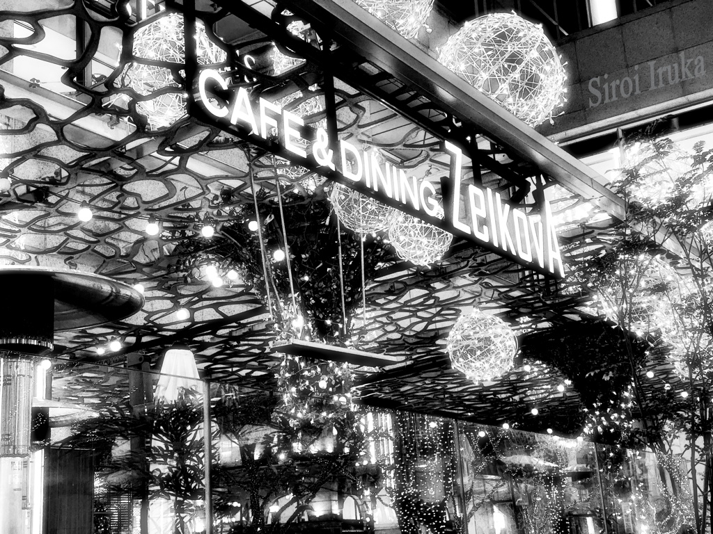 夜の　Xmas　cafe