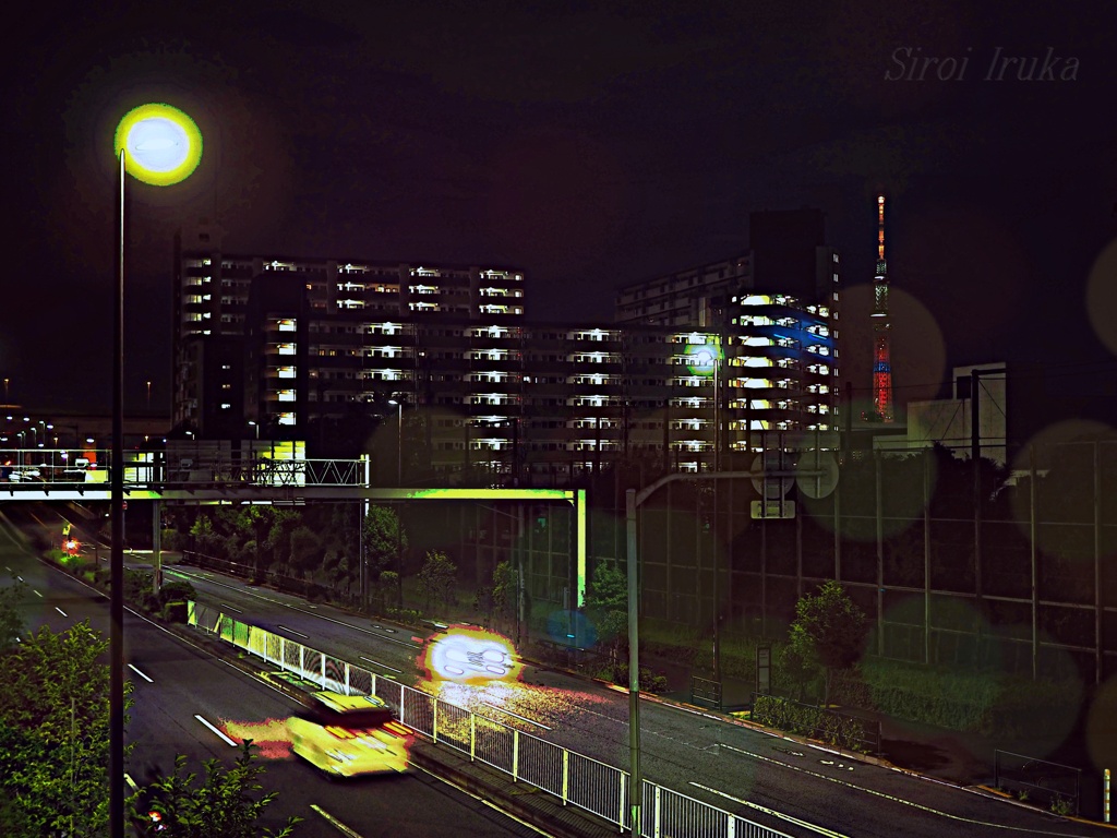 夜のハイウェイ