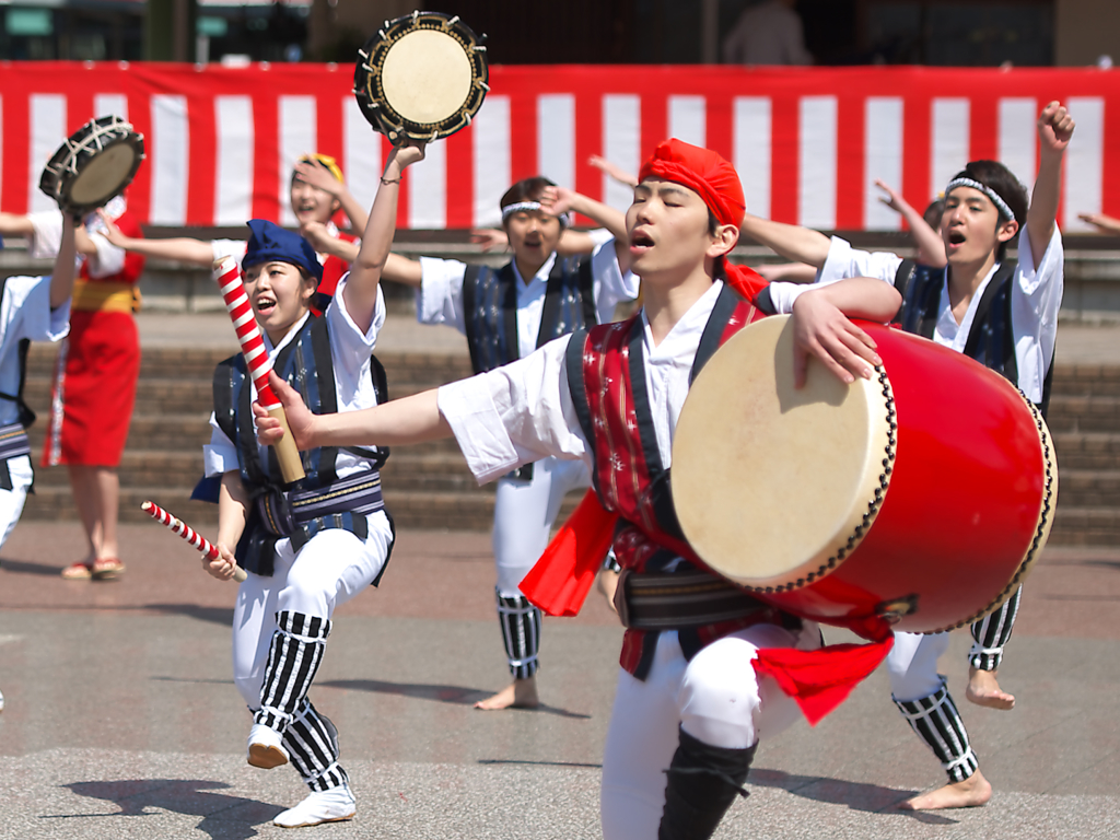 鶴川エイサーよさこい祭り2016　桜風エイサー琉球風車