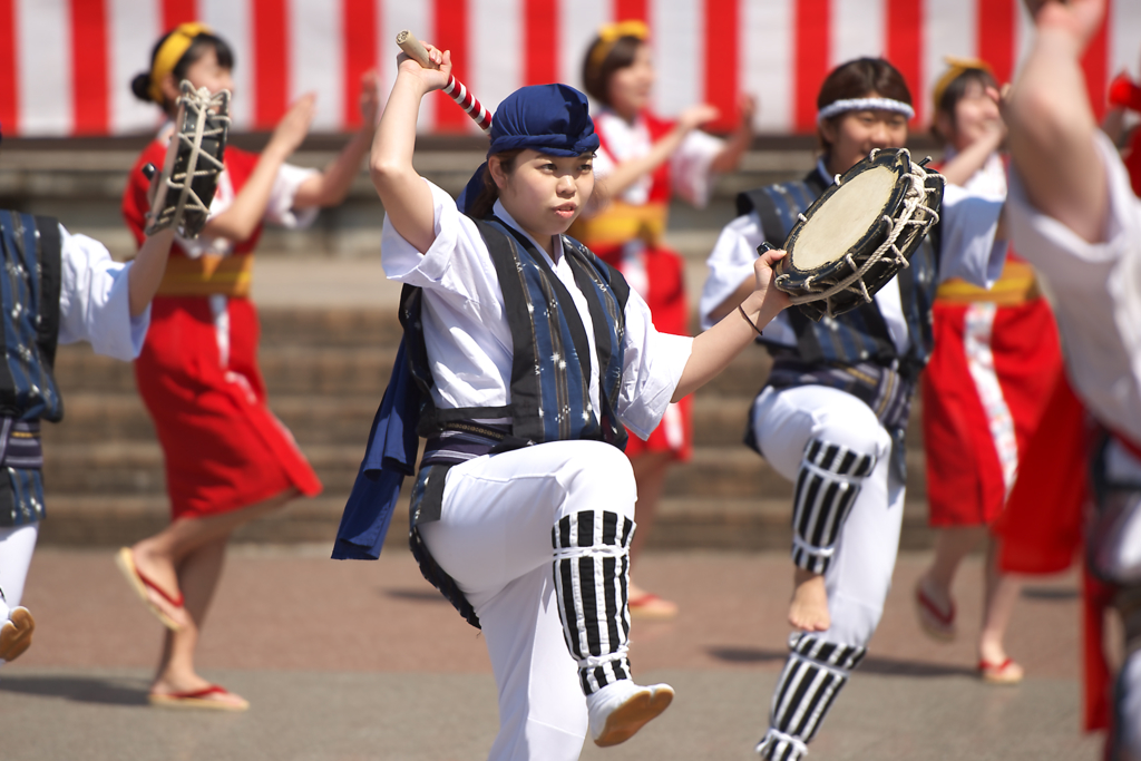 鶴川エイサーよさこい祭り2016　桜風エイサー琉球風車