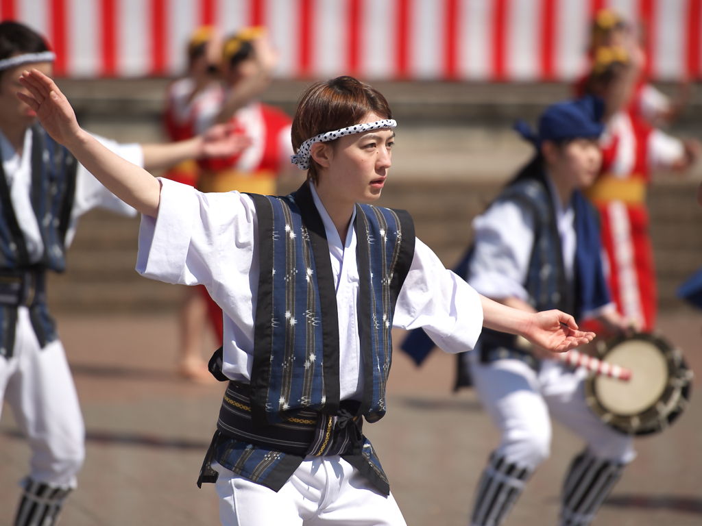 鶴川エイサーよさこい祭り2016　桜風エイサー琉球風車