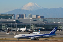 羽田空港からの富士山