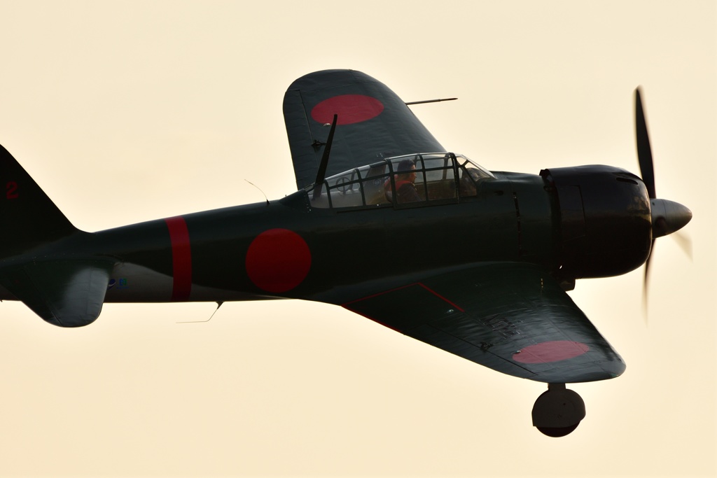 夕陽に向かって！