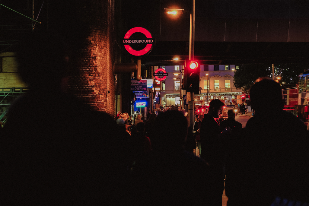 Into the night of London