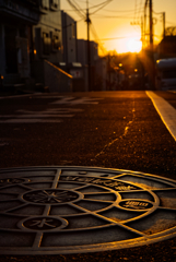 夕陽のMAN-HOLE