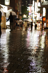 雨に濡れてた黄昏の街