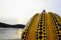 朝日とカボチャ