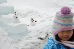 雪だるま作ったよ