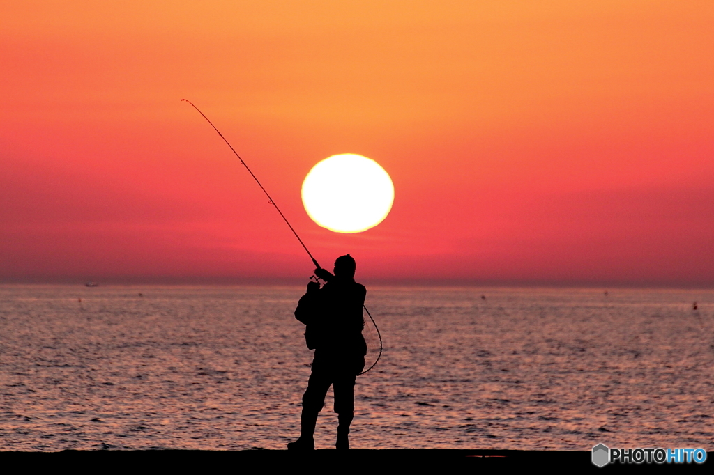 sunset＆fishing