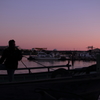 小さな漁港の夕暮れ