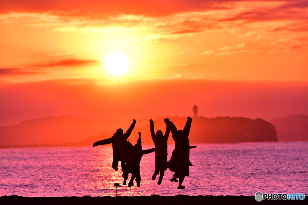 江の島と朝陽で元気を貰う！
