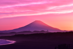 ピンクの富士山！