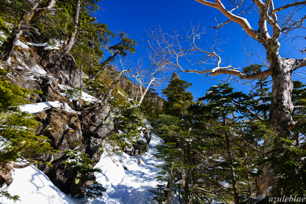 2018　北横岳　雪道