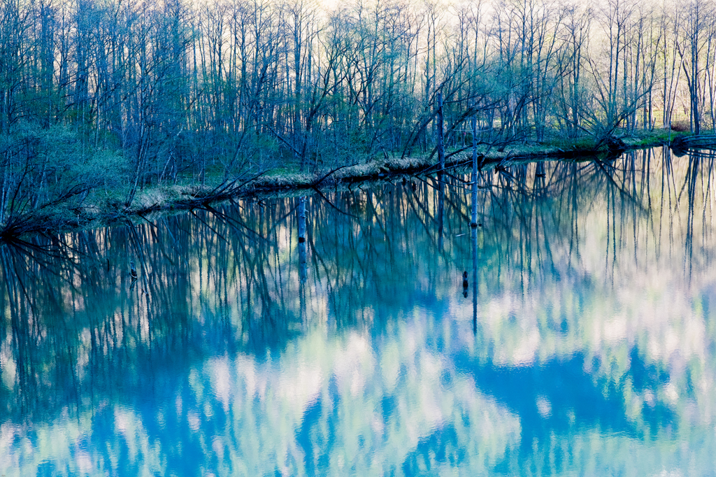 in azure blue