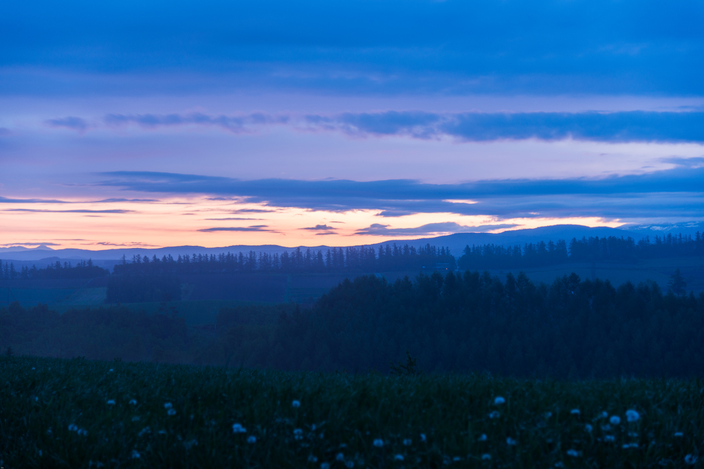 in azure blue light