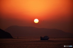 瀬戸内海の夕日