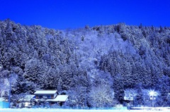 夜の雪景色