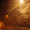 2008年12月25日　チェーン規制のため中国道から降ろされた日の雪