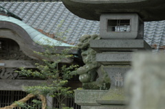 点景・　神社、梅雨曇り