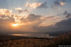 夕方の山中湖