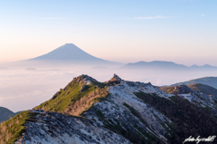 観音岳から富士山