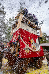 紙吹雪舞う